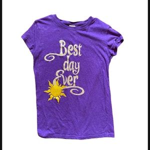 4/$15 Rapunzel Best Day Ever Glittery Shirt